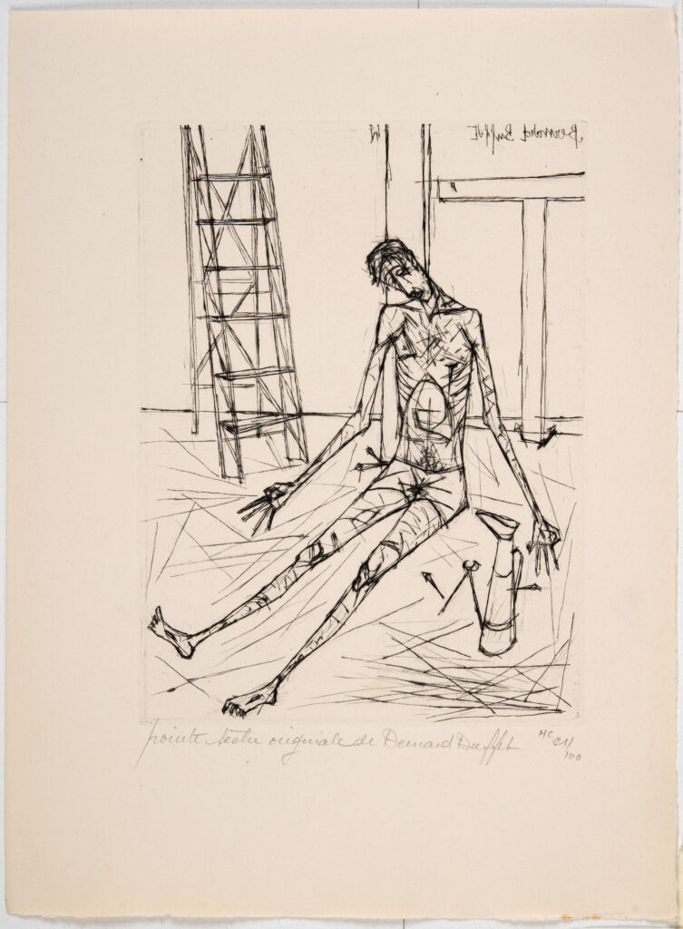 Copie pointe sèche originale de Bernard Buffet